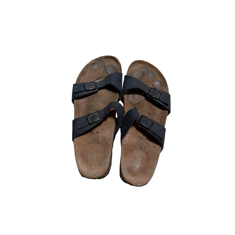 Birkenstock Black Strappy Cork Footbed Sandals Women's Size 9